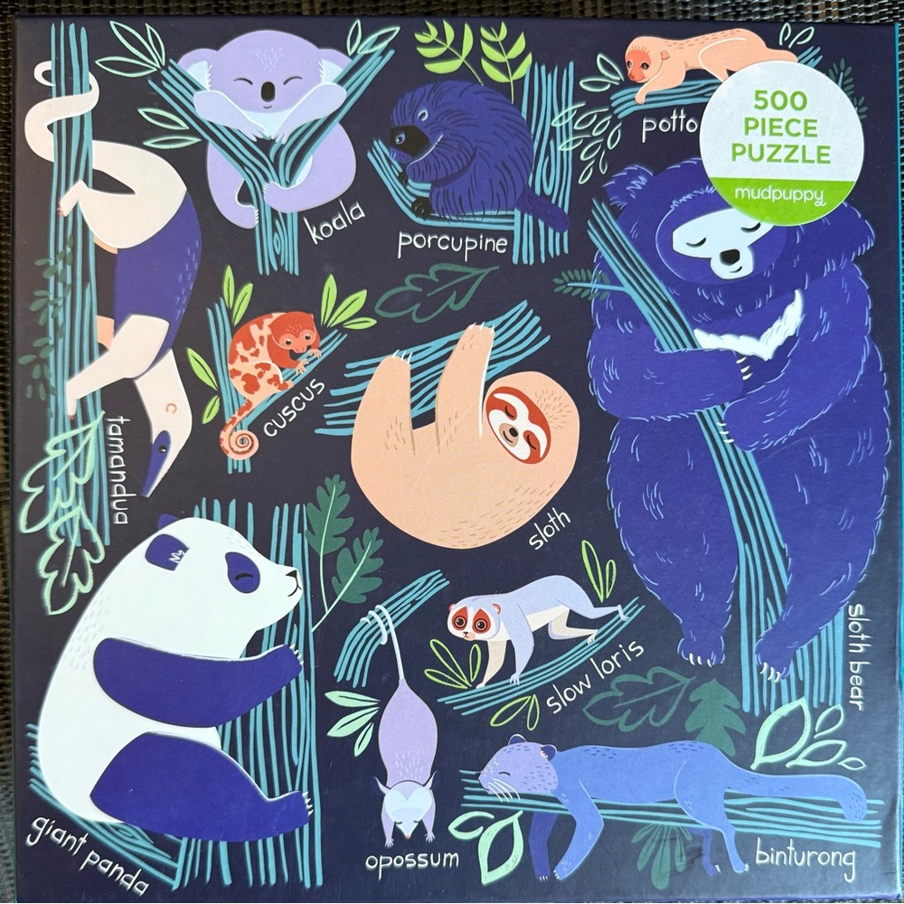 Mudpuppy 500-Piece Puzzle Tree-Dwelling Slowpokes